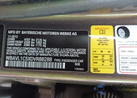 2013 BMW X1 xDrive28I from USA, damaged, VIN WBAVL1C5XDVR88288